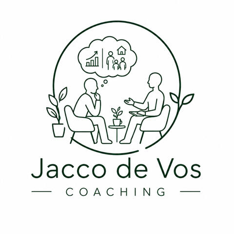 Afbeelding met coach en coachee waar gesprek wordt gevoerd over ondernemen en gezin Afbeelding met coach en coachee waar gesprek wordt gevoerd over ondernemen en gezin